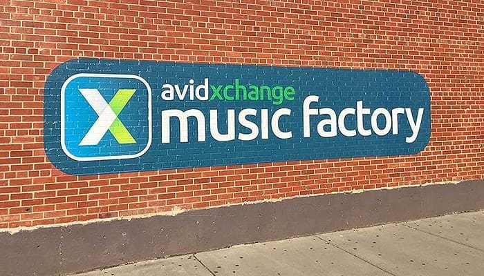 AvidXchange Music Factory signage