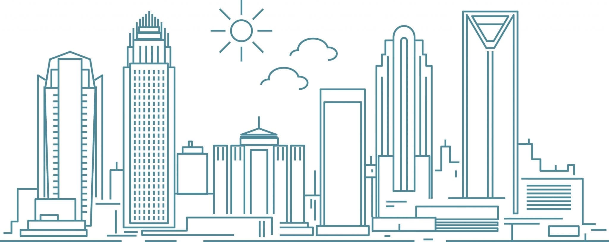 charlotte skyline illustration