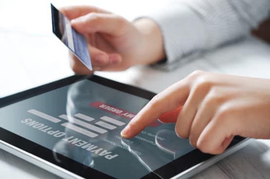 online purchase from tablet with credit card
