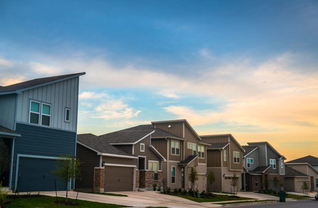 Sunset in Real Estate Suburb Neighborhood, used by AvidXchange Strongroom for article about how ap automation can help association management companies manage their bills