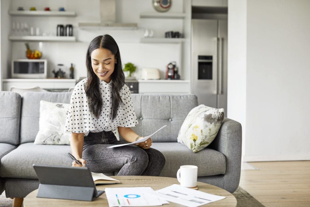 Finance leader working from home