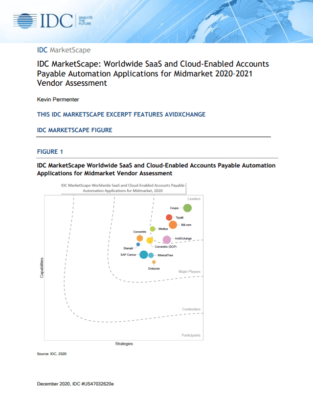 AvidXchange IDC report