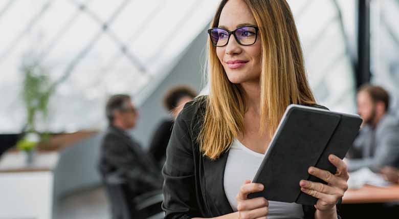 Businesswoman with tablet