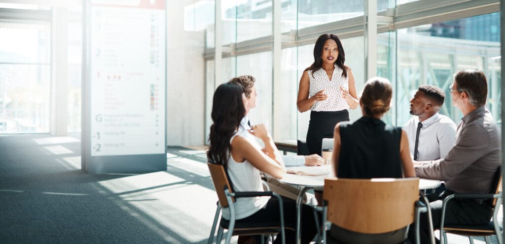 Group of employees in office