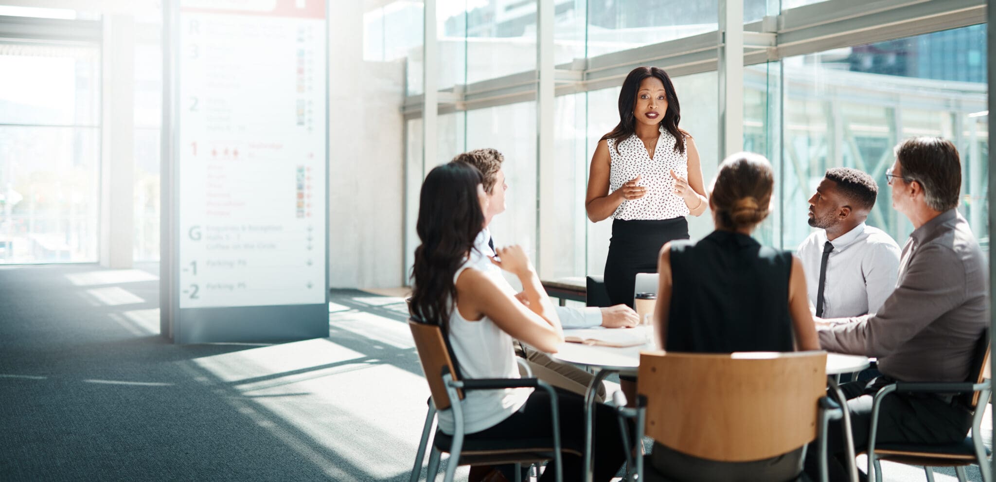 Group of employees in office