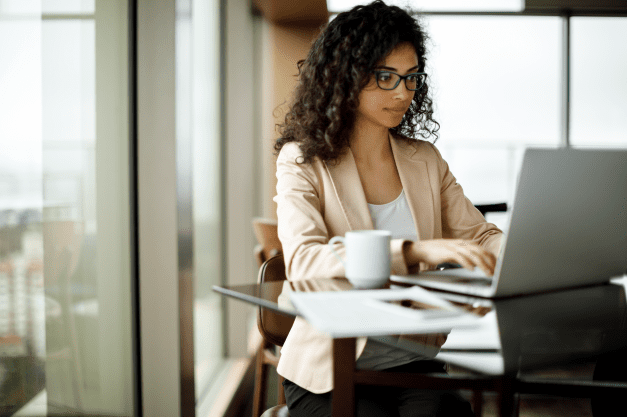 Young finance professional female