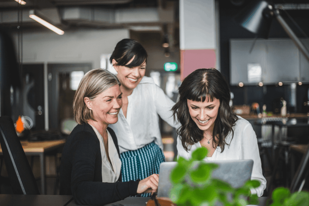 Finance women in an office