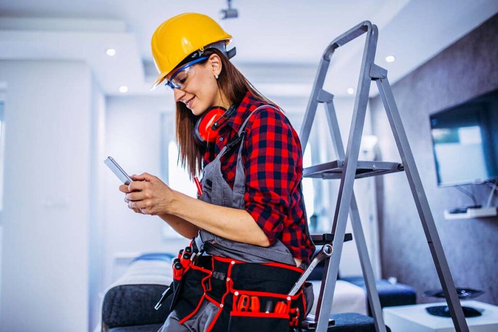 Female contractor requesting portal access