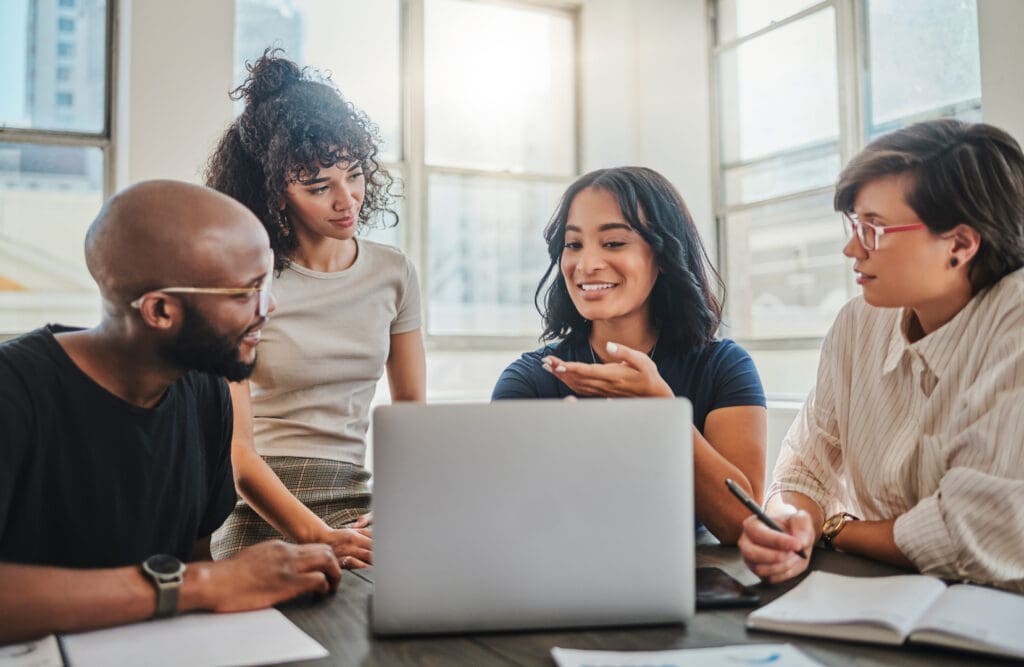 Group of young professionals having a meeting