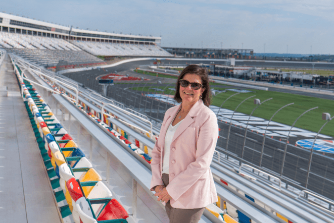 sara grafals at charlotte motor speedway