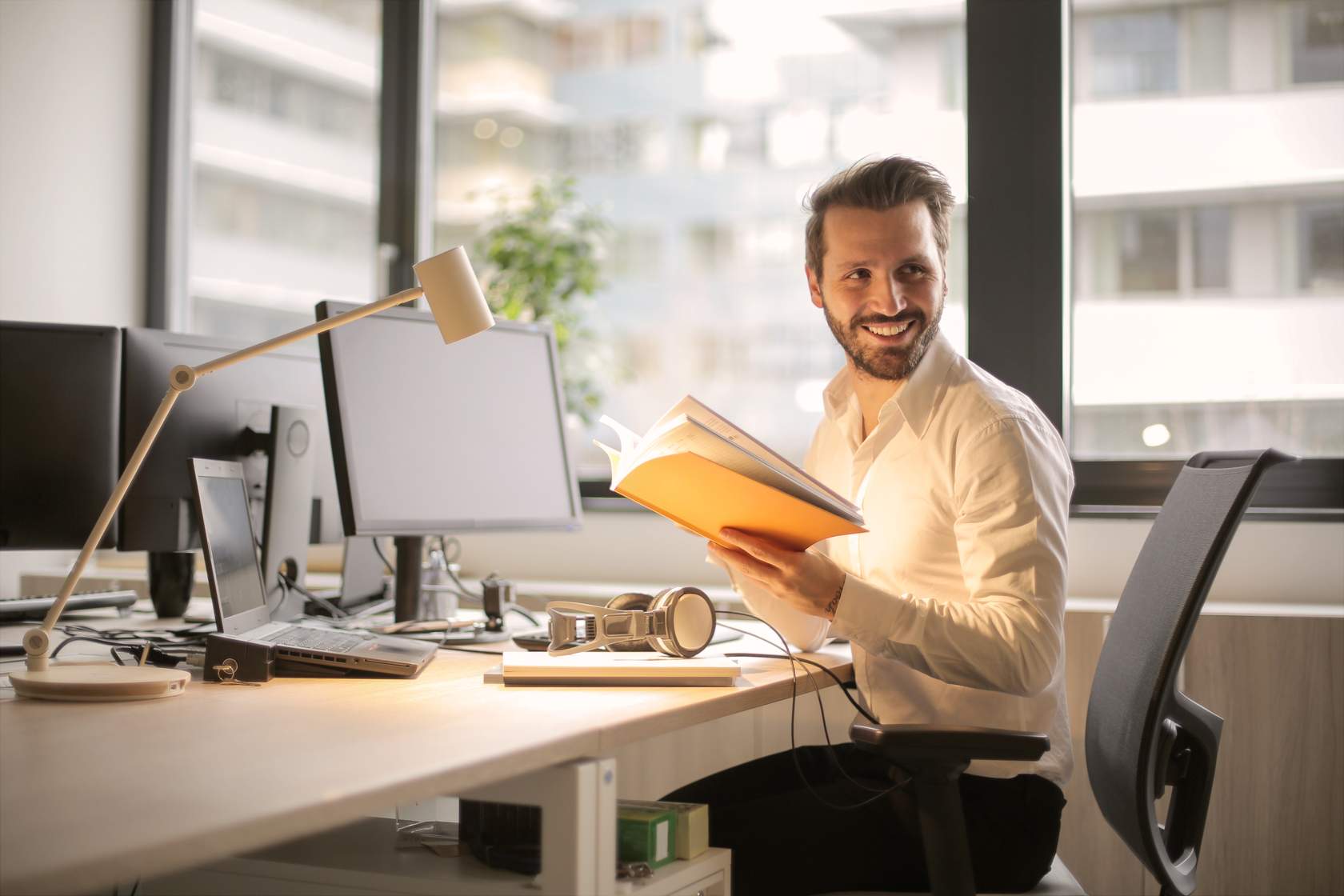 Man working at his desk