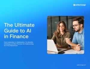 Cover of an eBook about the uses of AI in finance departments in 2025