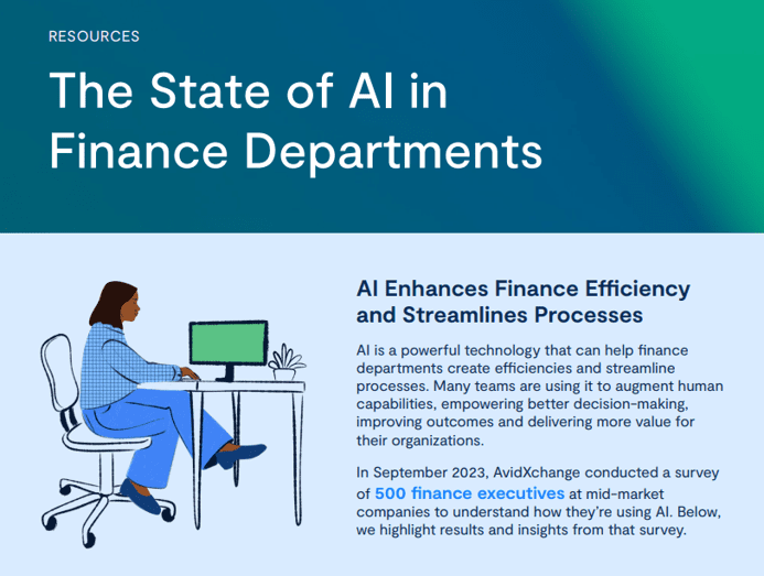 ai in finance departments infographic