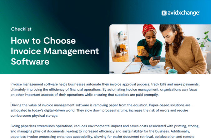 invoice management checklist cover