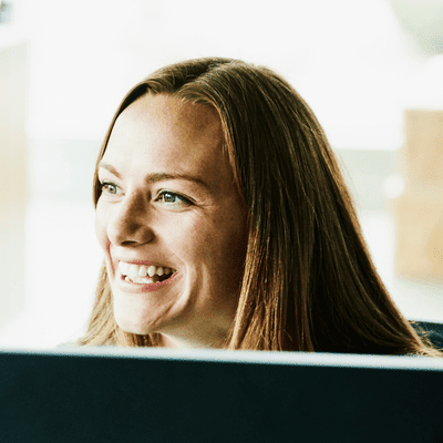 woman working at computer