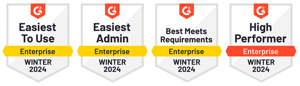 G2 Enterprise Award badges