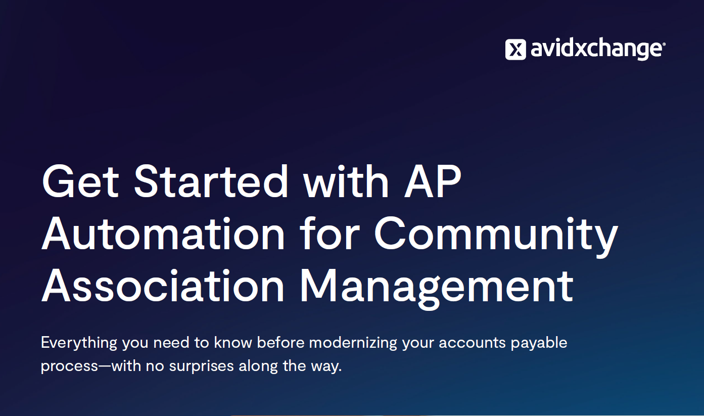 eBook cover for Get Started with AP Automation for Community Association Management